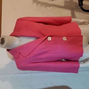 Pink 3/4 sleeve blazer